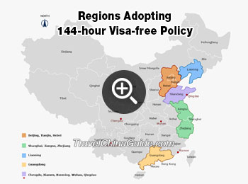 Regions adopting 144-hour visa-free policy