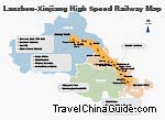 Lanzhou-Xinjiang High Speed Railway Map