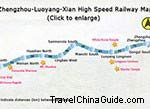 Zhengzhou-Luoyang-Xi'an High Speed Railway Map